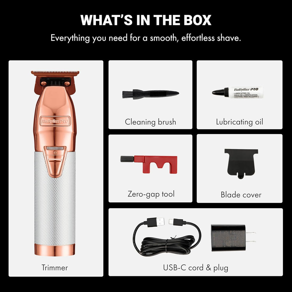 BaBylissPRO FX+ Professional Barber Cord/Cordless Hair Trimmers – Beard Trimmer for Men, Professional Stylist & Barber Clippers, USB-C Cordless Hair Trimmers for Men