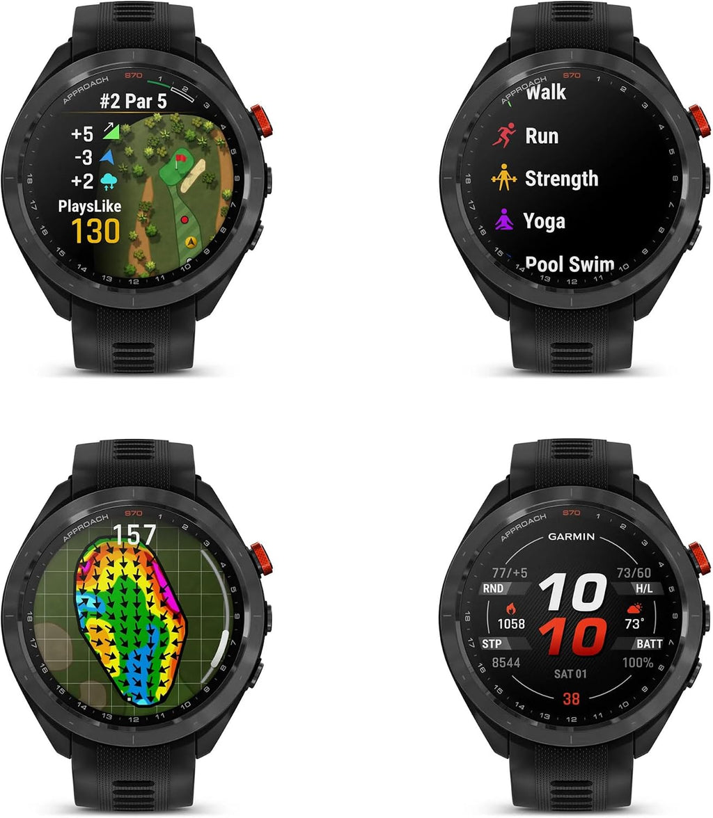 Garmin Approach S70 47MM Golf GPS Smartwatch for Men, Lightweight Touchscreen AMOLED Display and 42000 Preloaded Courses