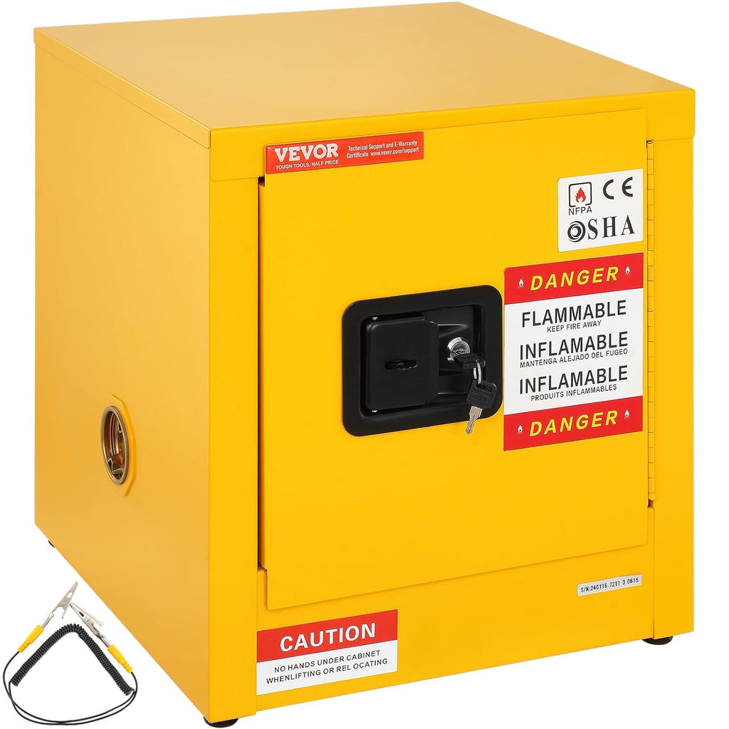 VEVOR Flammable Cabinet 17' x 17' x 18', Galvanized Steel Safety Cabinet, Adjustable Shelf Flammable Storage Cabinet, for Commercial Industrial and Home Use: Industrial & Scientific