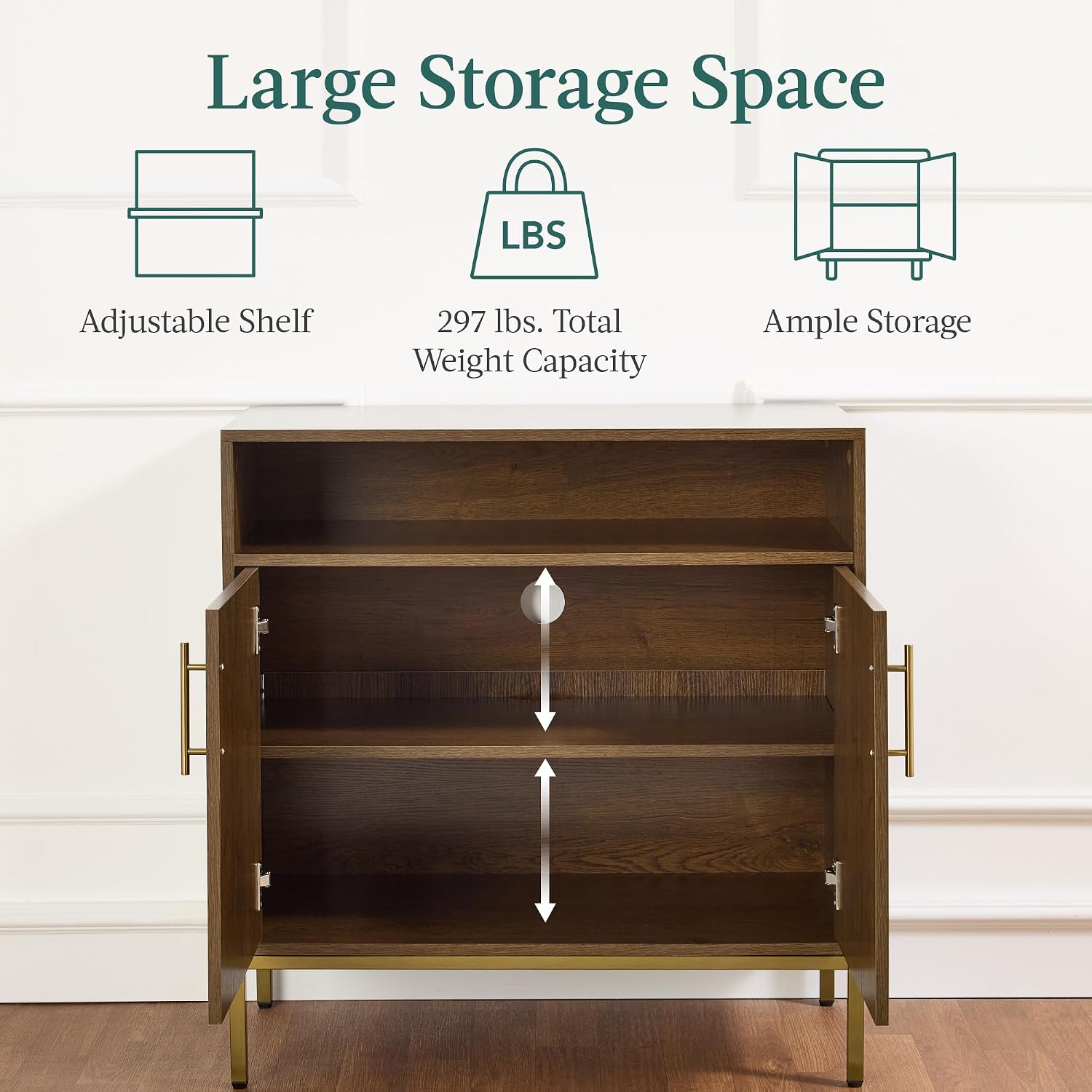 Best Choice Products Rattan Sideboard Buffet Cabinet, Entryway Table, Accent Storage Cabinet, Console Table for Hallway, Living Room, Dining Room - Brown