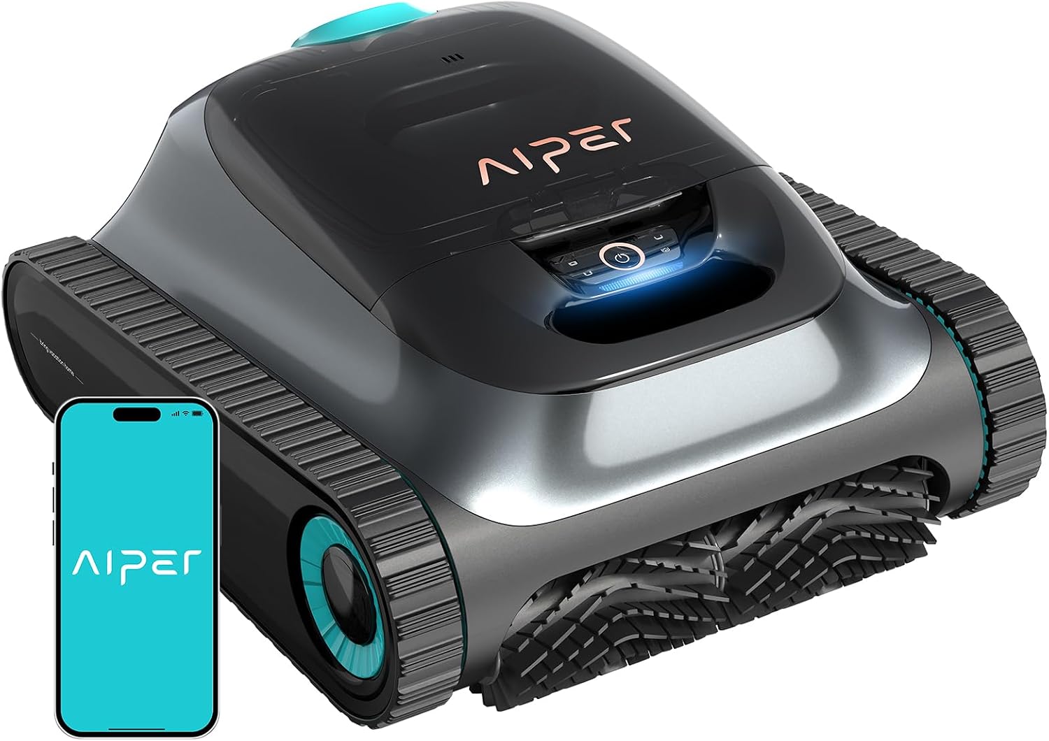 Aiper Scuba S1 Robotic Pool Cleaner, Wall & Waterline Cleaning, Dual Filtration, Extended 180-Min Battery Life, Smarter Navigation with High-Precision Sensors, App Support, OTA Upgrade
