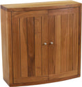 AquaTeak Manada Wall-Mounted Teak Storage Cabinet with Doors