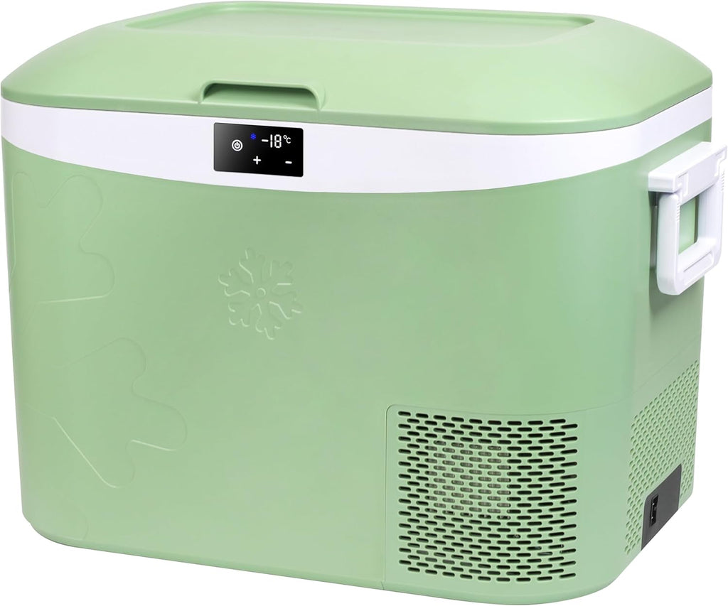 Megiu Car Refrigerator Portable 12V Fridge 19 Quart (18 Liter) 12 Volt Freezer Compressor Cooler 12V/24V DC 110～240 V AC for Truck Van RV Camper SUV and Home Use -18℃~+15℃