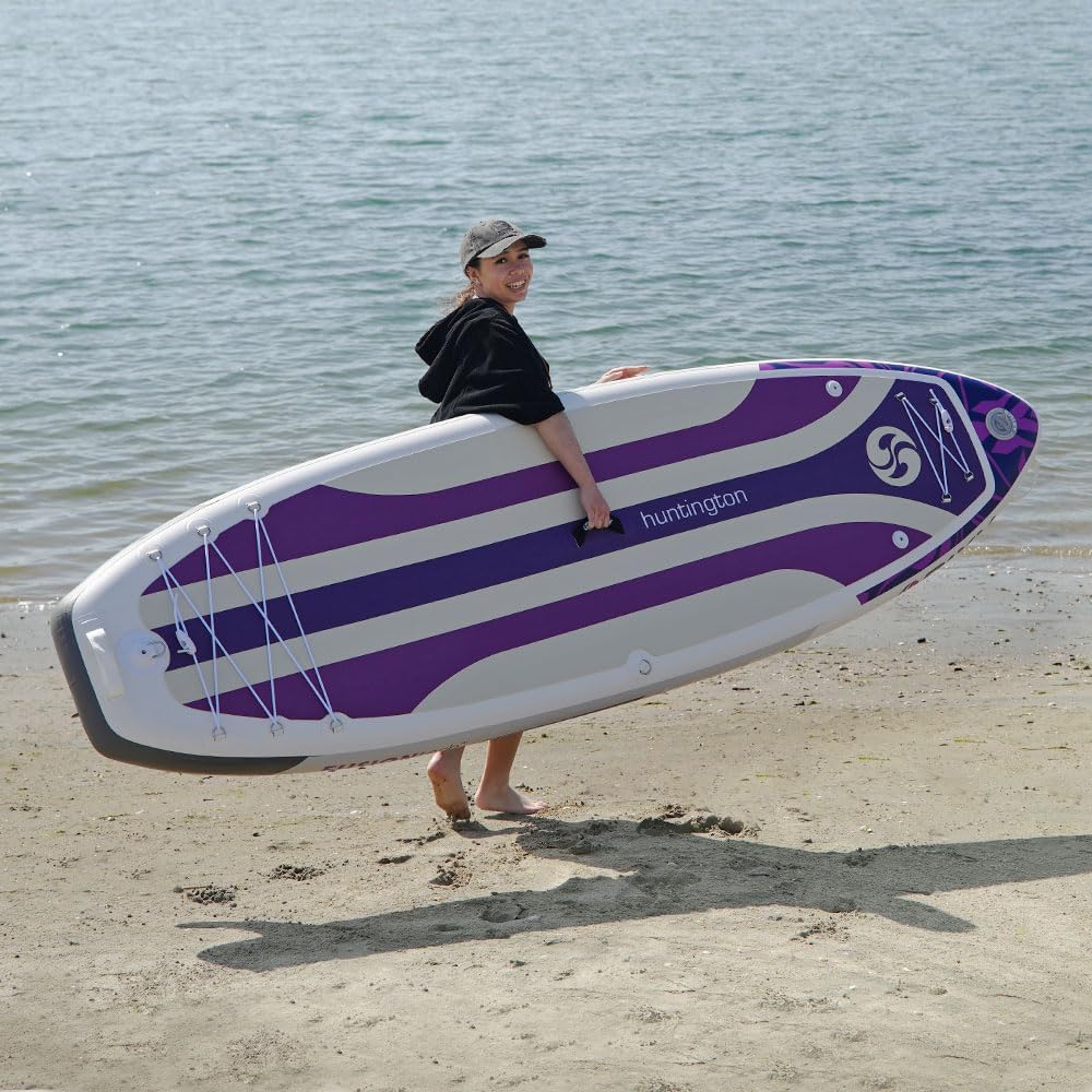 NIXY G5 Huntington Inflatable Paddle Board Compact SUP 9'6' x 32' x 6' Ultra-Light Stand Up Paddleboard, Welded Seams, Woven Drop Stitch for Durability