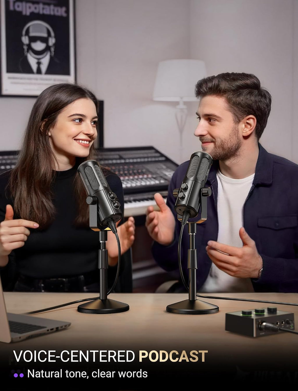 FIFINE AmpliTank TANK6S Vocal-Dynamic-Microphone, XLR-USB-Podcast-Microphone with Desktop Stand, Mute Button, Volume Knob, Studio Metal Built, Streaming-Mic for Content Creation, Music Recording