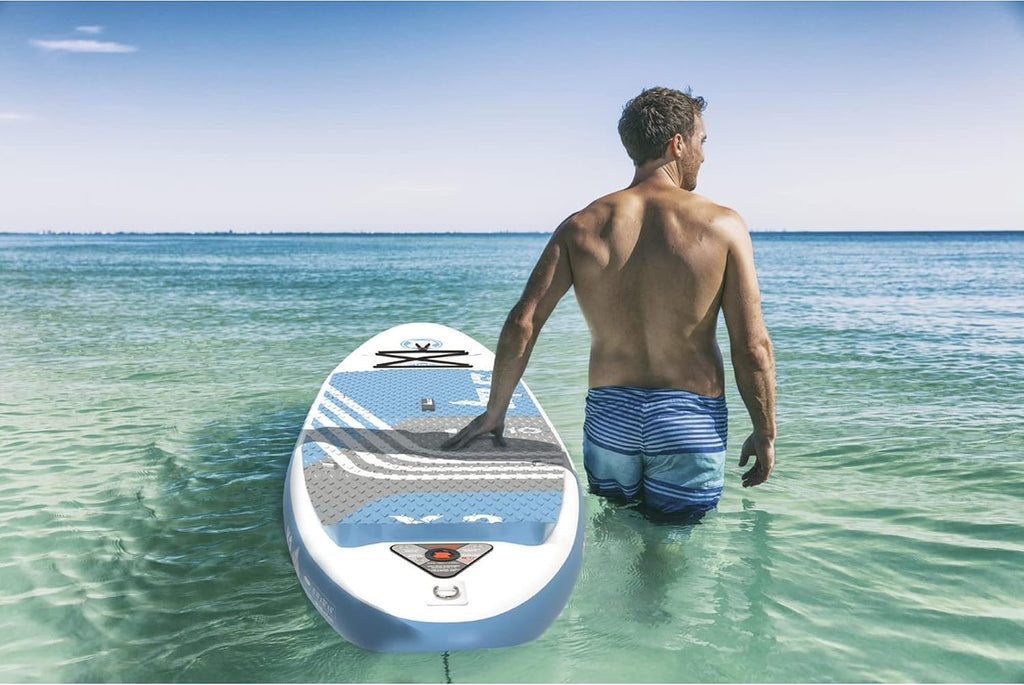 Zray 10 Foot 10 Inch X-Rider Deluxe X2 Inflatable SUP Outdoor Sport All Around Stand Up Paddle Board Kit with Ultimate Agile Light Technology, Blue