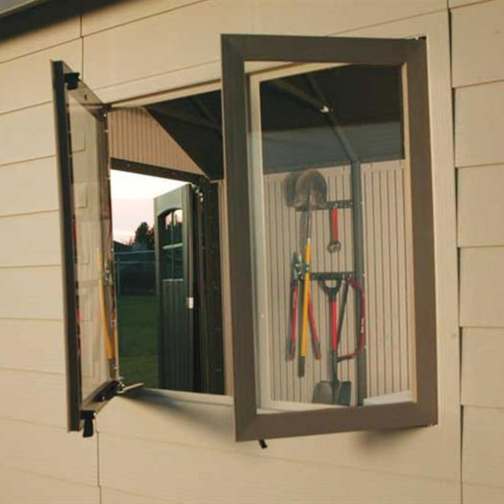 LIFETIME 6426 60 Inch Extension Kit for 11 Foot Sheds, 2 Windows Included, Desert Sand