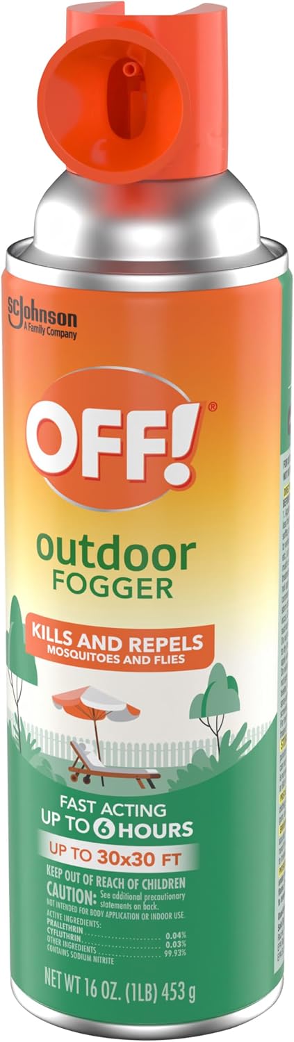 OFF! Outdoor Insect & Mosquito Repellent Fogger, Backyard Pretreat, Kills & Repels Insects in an up to 900 sq, ft, Area, 16 oz (Pack of 12)