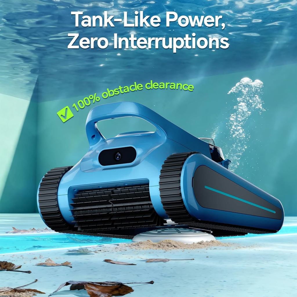 Pool Vacuum for Inground Pools & Above Ground Pool, Cordless Robotic Pool Cleaner with 180W Brushless Motor, 3-Hour Runtime, Wall-Climbing Pool Robot Scrubber for Pools up to 2150 Sq.Ft.