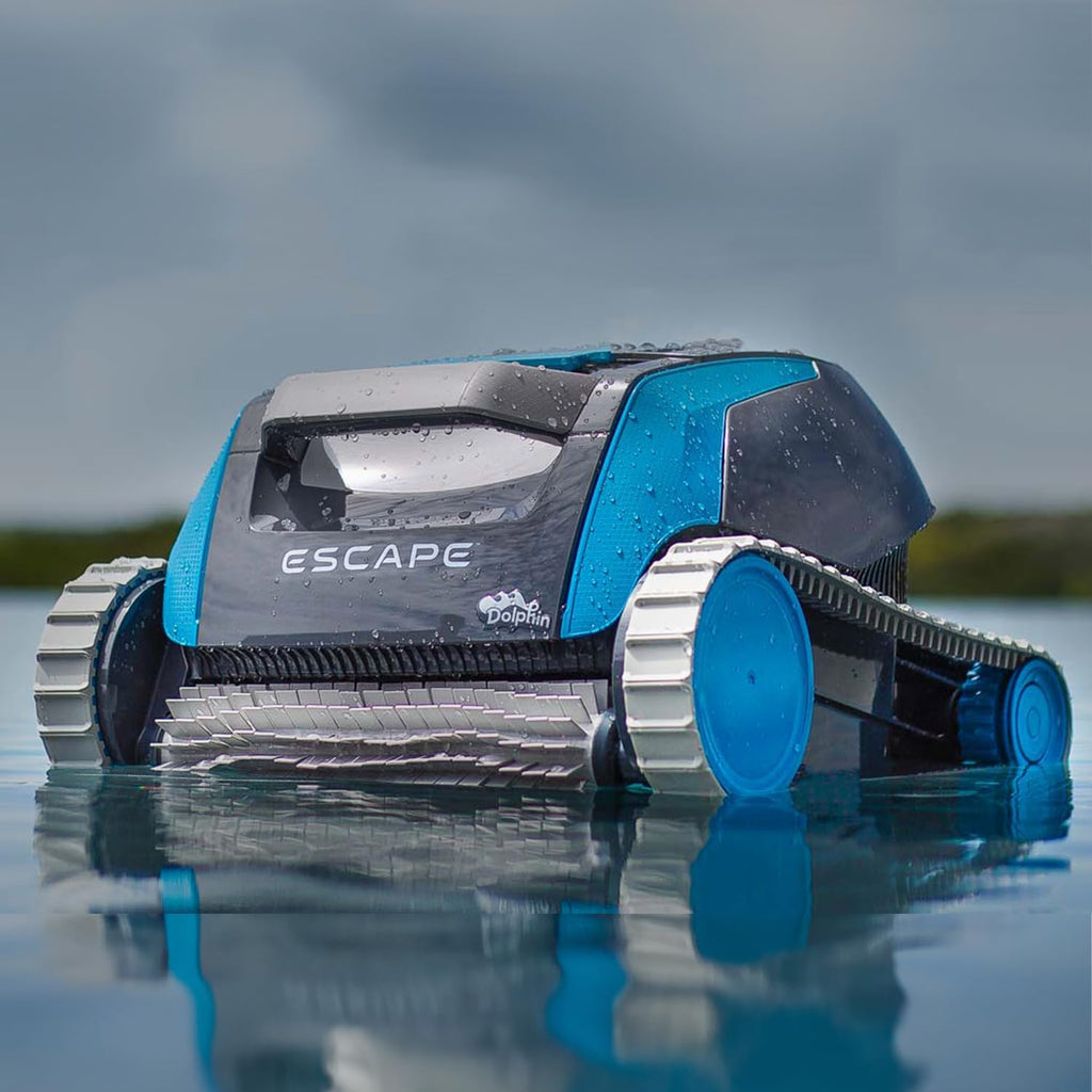 Dolphin Escape Robotic Pool Cleaner (2026 Model) — Massive Top-Loading Filter, Dual Motors, HyperBrush, HyperGrip Tracks, Smart Navigation — for Above Ground & In-Ground Pools up to 33ft