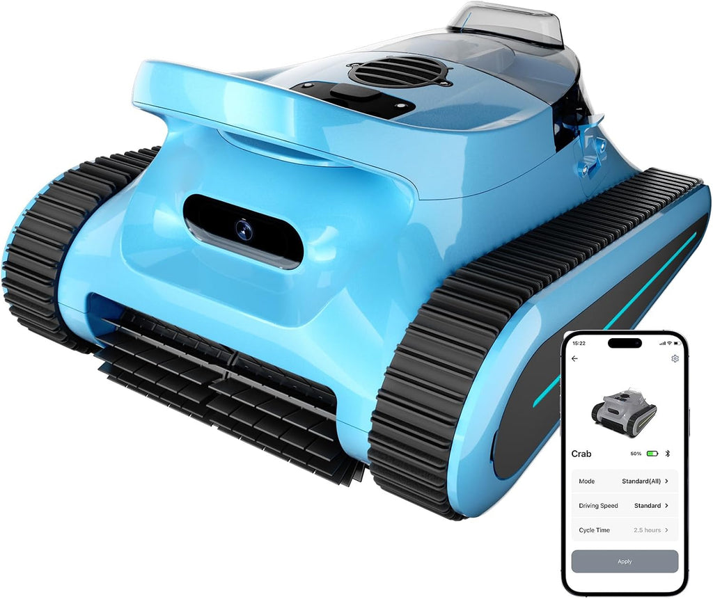 Pool Vacuum for Inground Pools & Above Ground Pool, Cordless Robotic Pool Cleaner with 180W Brushless Motor, 3-Hour Runtime, Wall-Climbing Pool Robot Scrubber for Pools up to 2150 Sq.Ft.