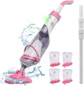 Enhulk Pool Vacuum for Above Ground Pool with a Telescopic Pole, Running time up to 1H, Handheld Rechargeable Pool Cleaner with Powerful Suction up to 18.5 GPM, Ideal for Leaves & Debris, PC10 Pro