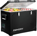 EUHOMY 12 Volt Refrigerator, 48QT Electric Cooler Powered by SECOP, Car Refrigerator -4℉~68℉, 12V Fridge 12/24V DC 110-240V AC, Portable Freezer for Camping, Travel, Boat
