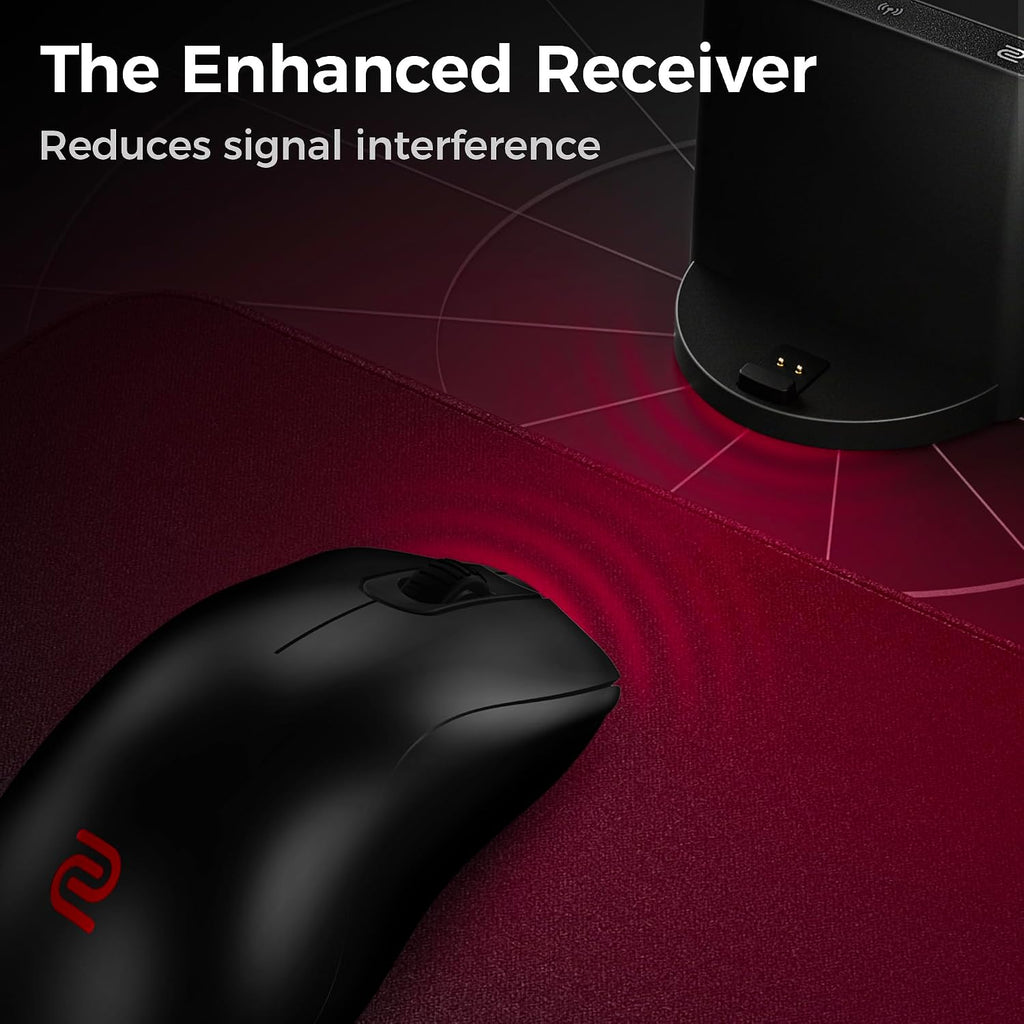 BenQ Zowie ZA13-DW 4K Wireless Mouse for Esports, Sports Science, 4K Enhanced Receiver, 65g, Symmetrical, Driverless, 3950 Sensor, 4K Polling Rate