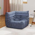 Full Foam Corner Chair – Comfortable Floor Couch for Adults, Waterproof Upholstery, Armless Fireside Lounge Chair for Living Room, Apartment, or Office (Grey)