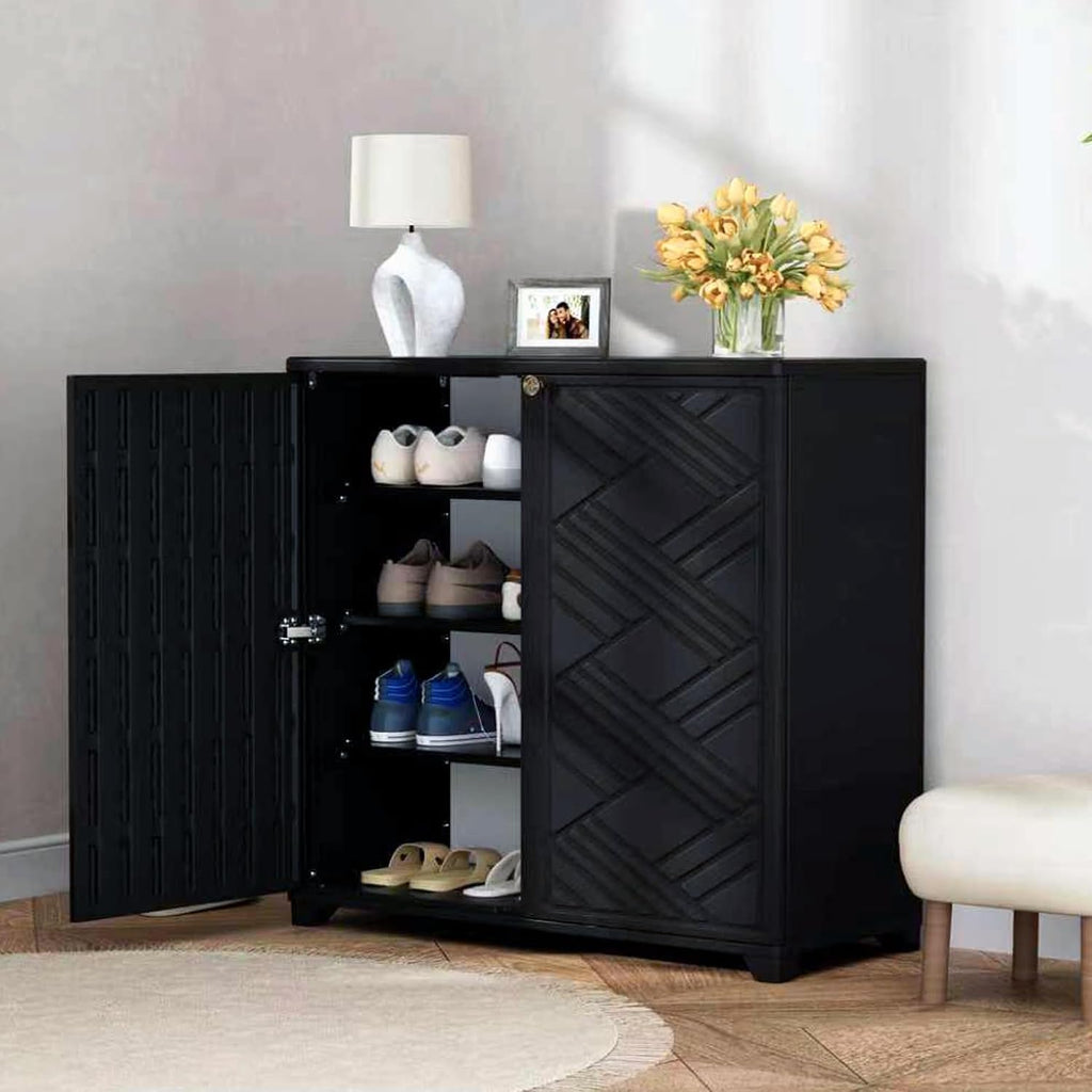 Mrosaa Storage Box Outdoor Caninet,Resin Indoor Storage Box Waterproof Outdoor Storage Cabinets for Patio/Garden/Backyard