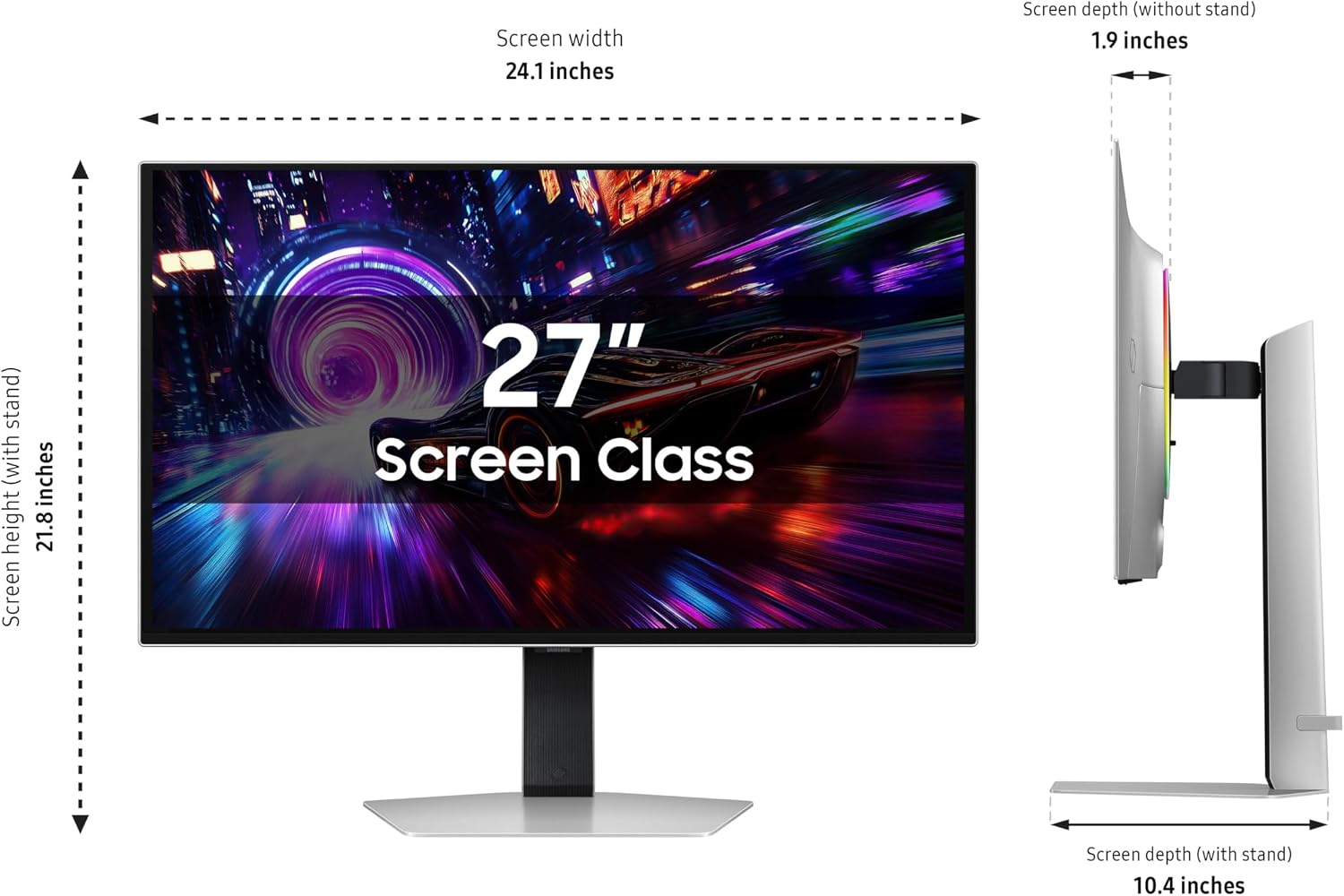 Samsung LS27FG810SNXZA 27 Inch Odyssey OLED 4K 240Hz Gaming Monitor with 5 Year Amber Protection Plan (2025)