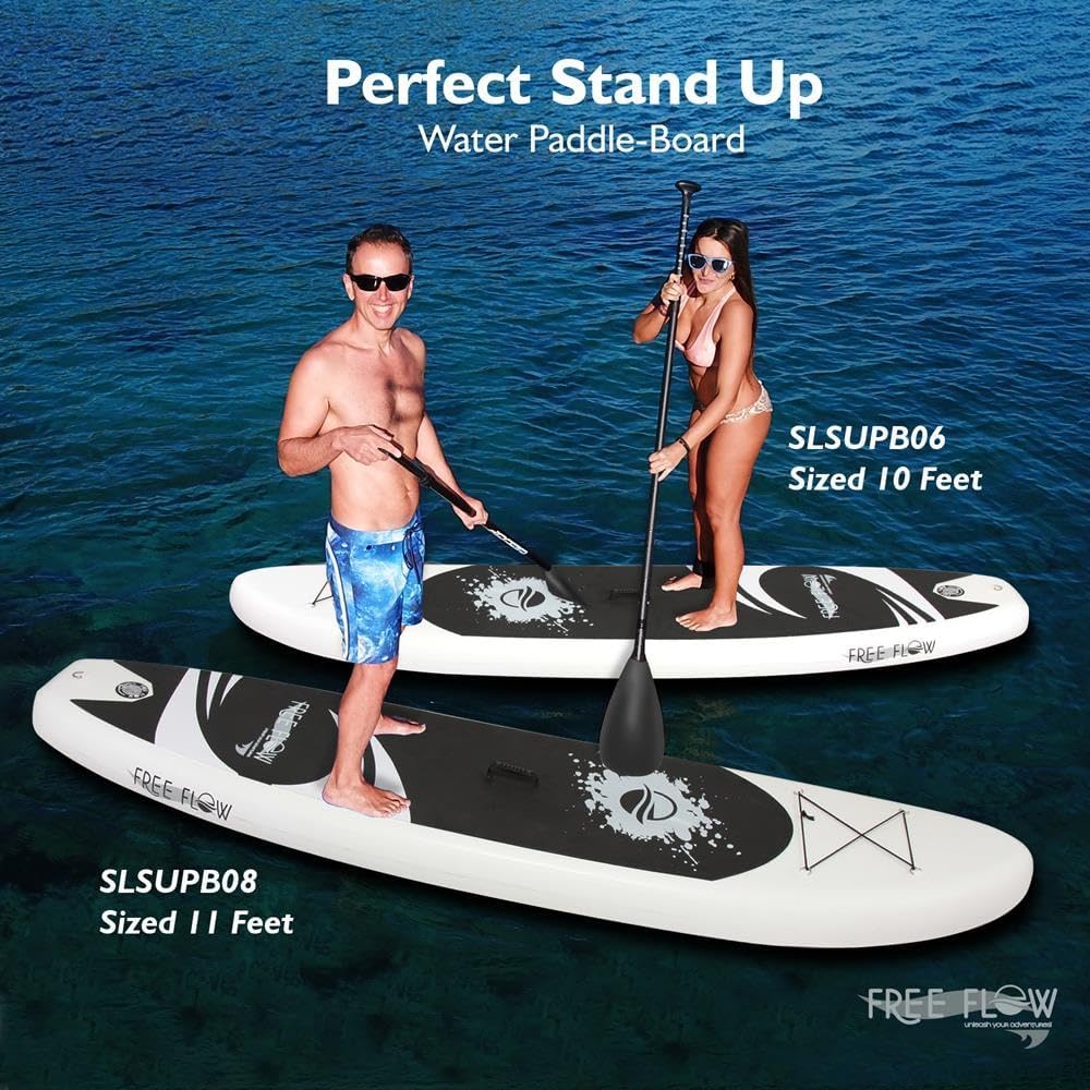 SereneLife Inflatable Stand Up Paddle Board and Detachable Seat - SUP Paddleboard Set for Adults and Youth, 32' Wide Design with Non-Slip EVA Deck Pad and Marine-Grade Materials, 350 lbs Capacity