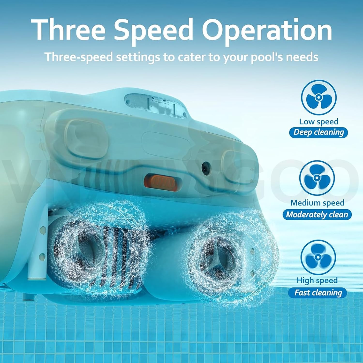 Automatic Pool Cleaning Robot Cordless, with 7800mAh Battery, Electric Automatic Pool Cleaner