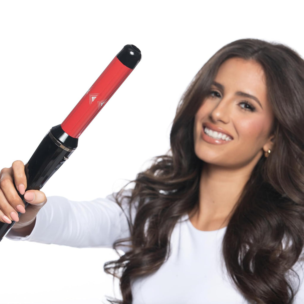 CHI Lava AirWave & CHI 44 Iron Guard (2 Oz) Gift Duo, Volumizes, Curls & Dries Hair for Frizz-Free Results, Low Heat for Less Damage, Black & Red