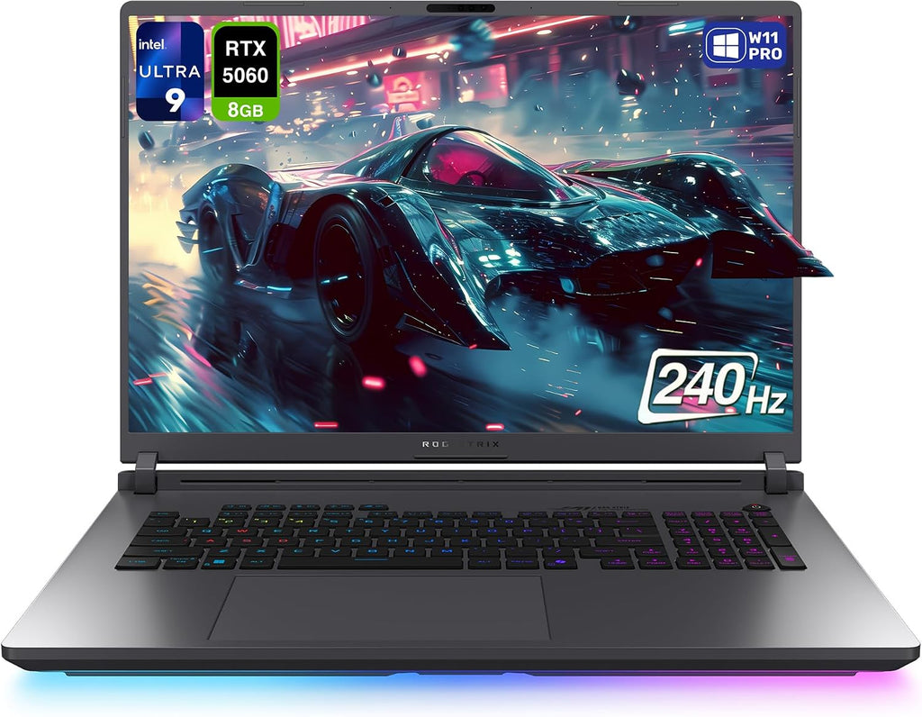 ASUS ROG Strix G18 Gaming Laptop, Intel Ultra 9-275HX, 32 GB DDR5 RAM, 2 TB PCIe SSD, 18' 2.5K (2560x1600) Display, Nvidia G-Force RTX 5060, Backlit Chiclet 4-Zone RGB Keyboard, W11 Pro, Eclipse Gray
