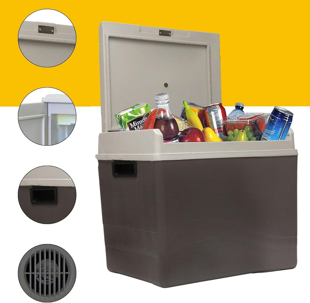 Koolatron 12V Iceless Cooler & Warmer – Portable Electric Cooler/Nevera Portátil Eléctrica for Car Truck Camper Boat, Hard Sided Mini Fridge for Camping Picnic Travel Lunch Food Drinks Office 40 qt
