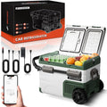 A-Premium 12 Volt Refrigerator 39QT/36.7L Portable Car Fridge Cooler, -4°F~68°F Separated Zone Portable Freezer APP Control with 12/24V DC & 110/240V AC Adapter, for Truck Car Camping RV Roadtrips