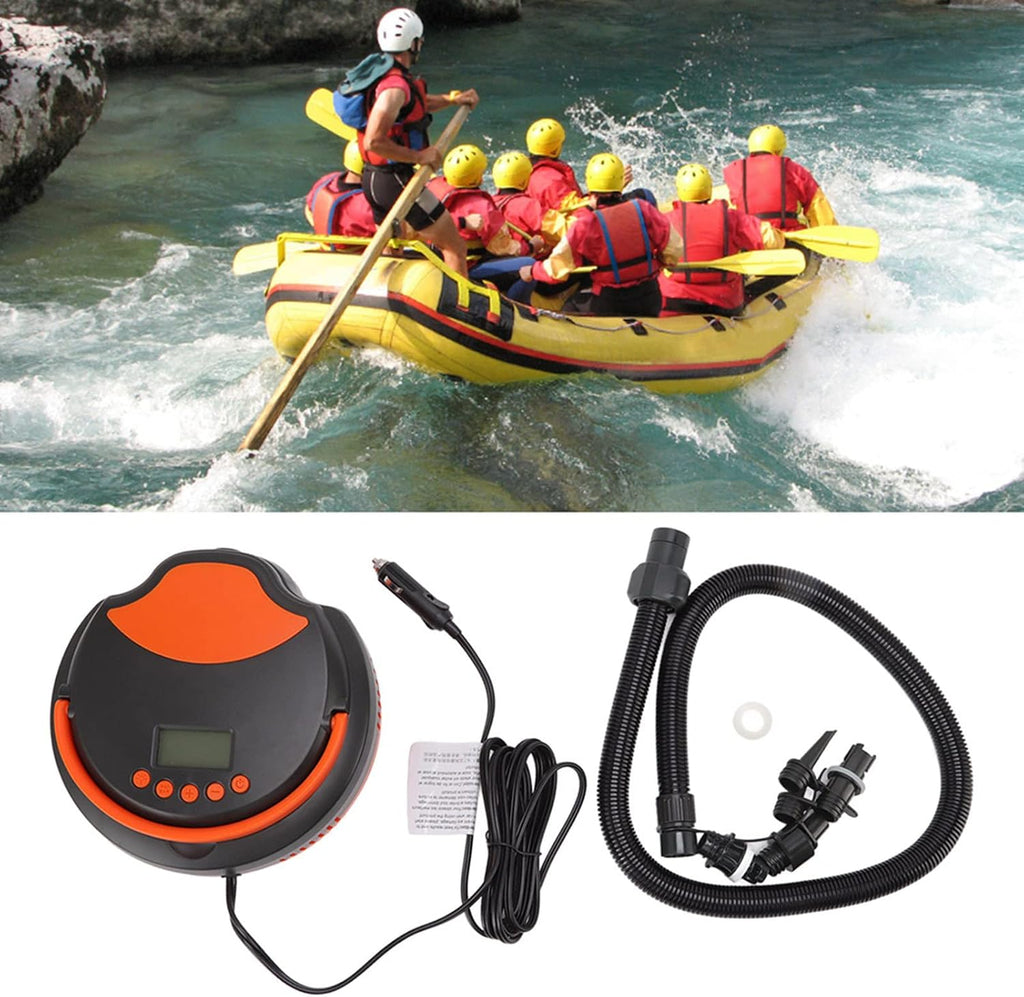 12V Vehicle Electric Air Pump High Pressure Inflatable Pump Electric Inflator for Paddle Board Surfboard Rubber Boat ABS Material 23.7 x 23.7 x 10.3cm