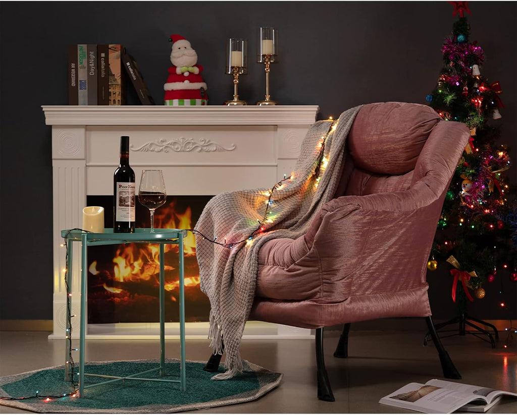 HollyHOME Lazy Chair with Armrest and Side Pocket, Comfy Accent Lounge Chair,Leisure Sofa Armchair for Living Room, Bedroom, Dorm, or Small Spaces, Oversized Reading Sofa Chair,Velvet Gilding Pink