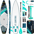 11'6' Inflatable Stand Up Paddle Boards, Premium SUP Accessories, Non-Slip Comfort Deck for Youth & Adults