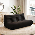 3 Seat Oversized Bean Bag Chairs for Adults, Memory Foam Fireside Beanbag Couch, Comfy Bean Bag Lounger Lazy Sofa for Living Room, Bedroom, Playroom, Black