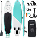 Triclicks Inflatable Stand Up Paddle Board 10ft Surfing Board Kit for Adults, Premium SUP Complete Kit with Adjustable Paddle Hand Pump Fin Leash Backpack