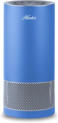 Hunter HP400 Round Air Purifiers for Home, True HEPA Air Purifier Tower for Pets, Odors, Allergens, Smoke, Dust, VOC's. HEPA Air Purifiers for Bedroom and Small Room, Denim & Silver