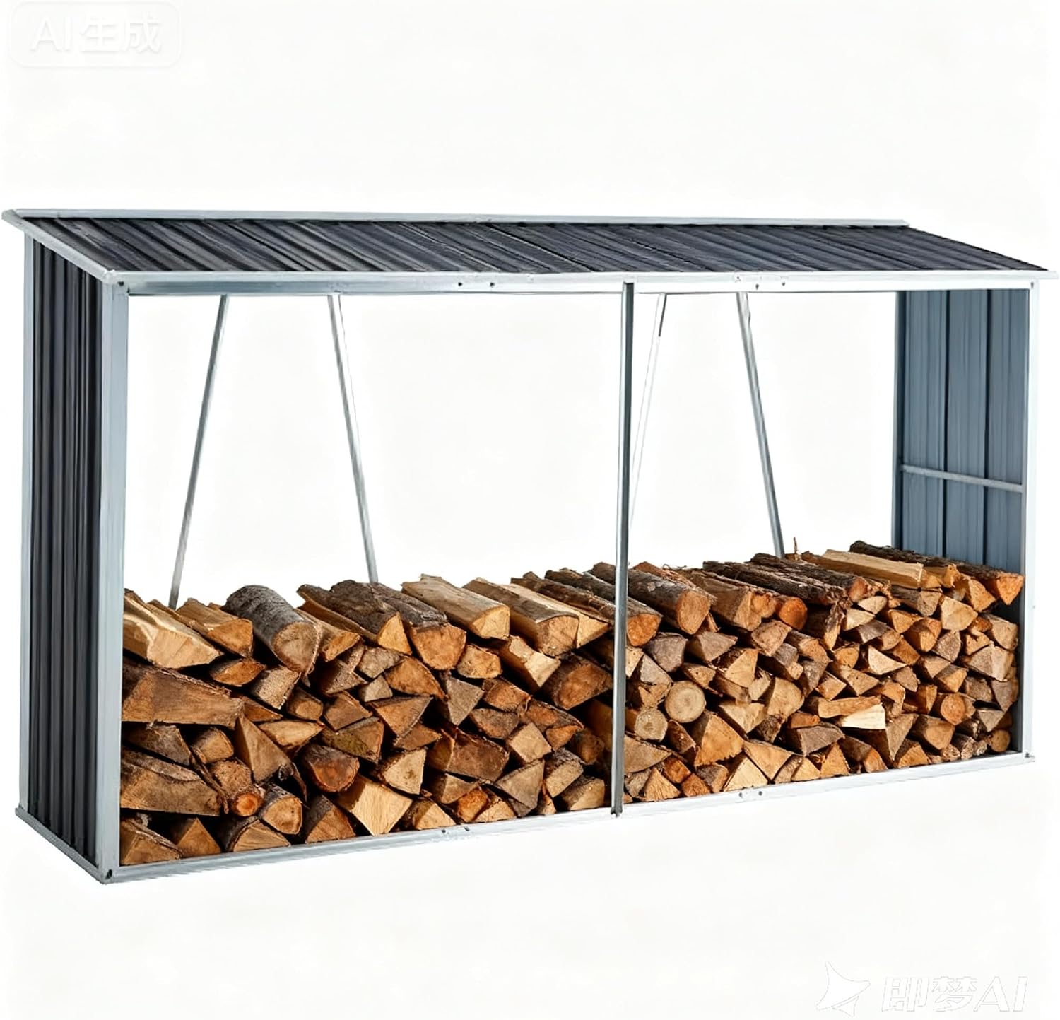 Outdoor Firewood Racks 129.9', Firewood Storage Shed, Wood Sheds, Firewood Shelter, Log Holder with Roof