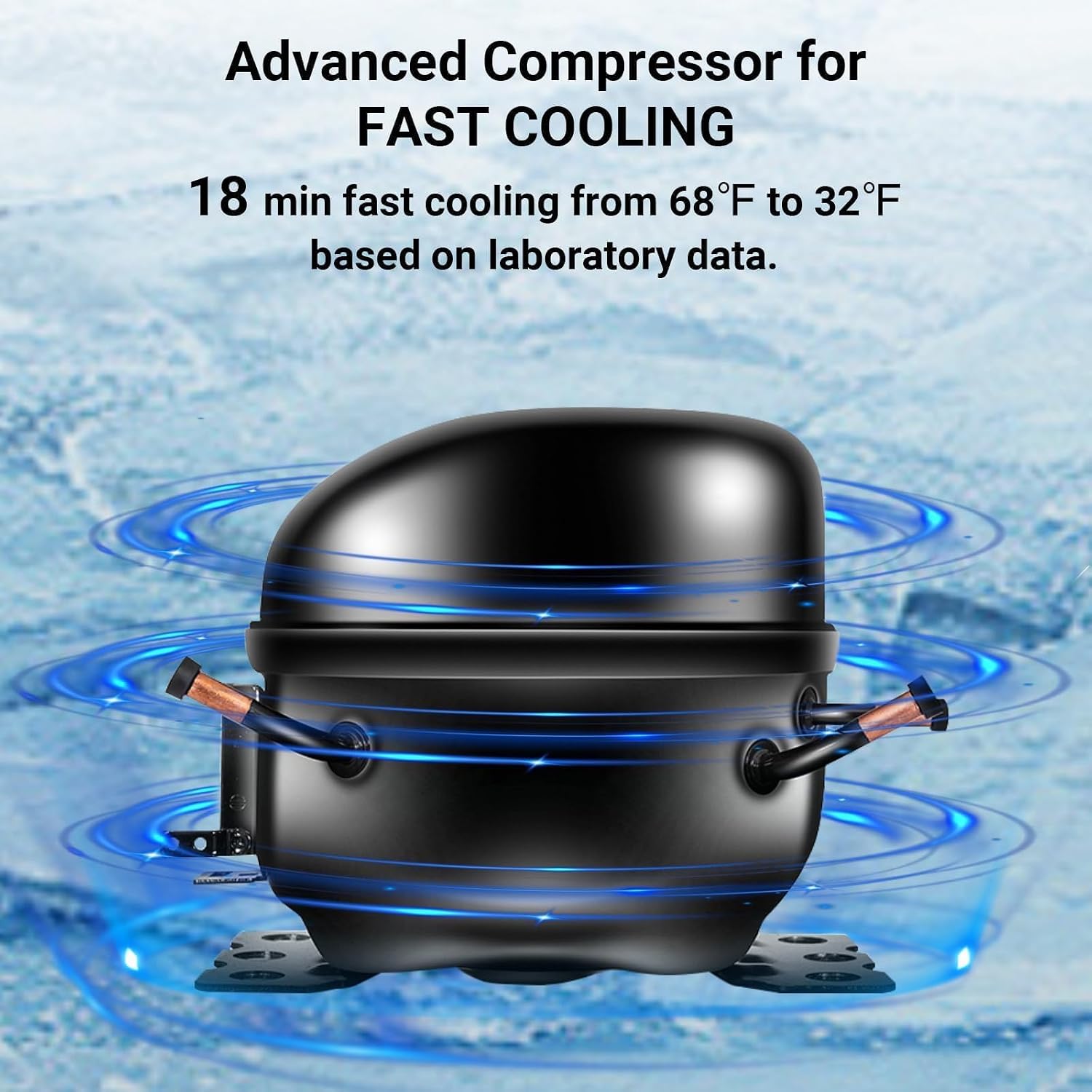 Smad Electric Cooler, 12 Volt Refrigerator, 53QT(50L) 12V Compressor Cooler -4?~50?, 12V Fridge 12/24V DC, Portable Freezer with Wheels for Camping, Travel, Truck, Home