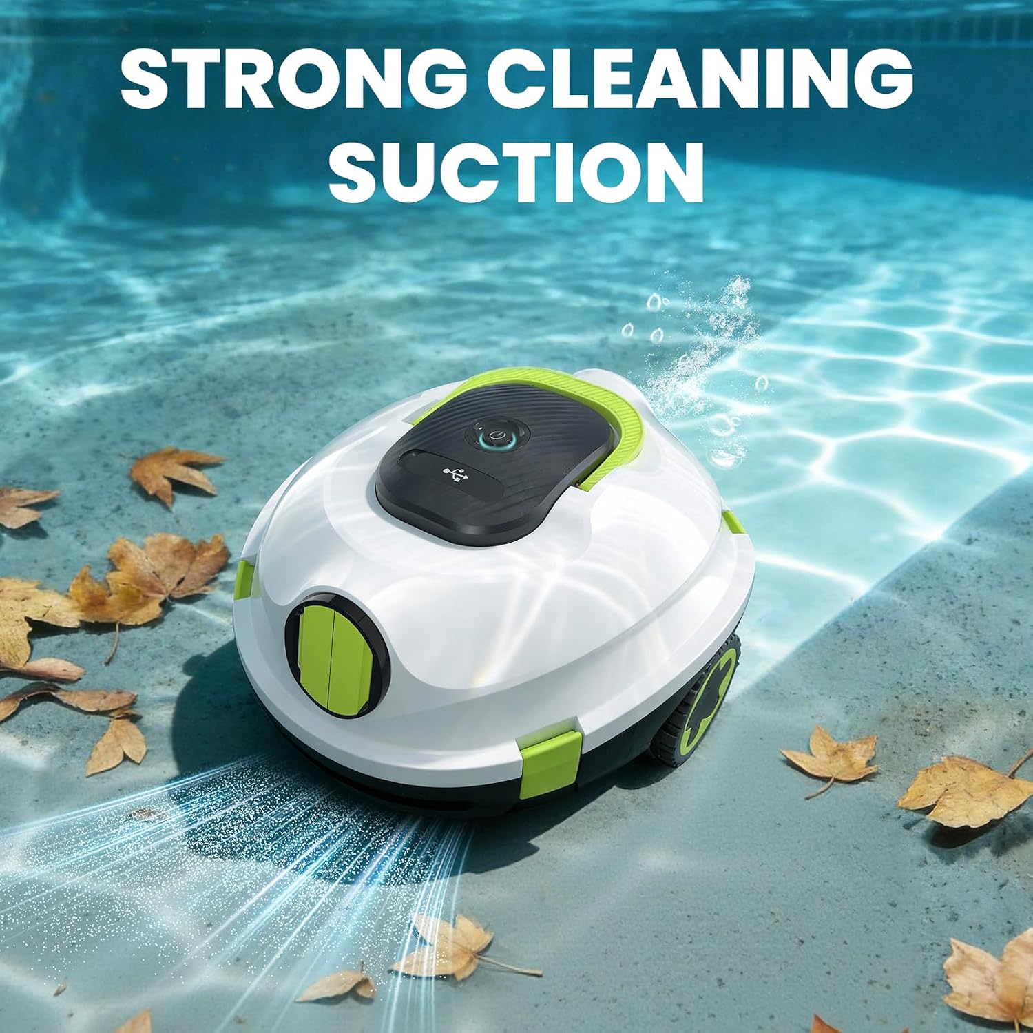 Y20 Robotic Pool Cleaner, Cordless Pool Vacuum for Above Ground & Inground Flat Pools with Dual Motors, 120 Min Runtime, Auto-Parking, Powerful Pool Vacuum Robot for Up to 1100 Sq.Ft
