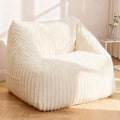 HABUTWAY Bean Bag Chair, Giant Bean Bag Chairs for Adults and Kids, Bean Bag Sofa, Lazy Floor Sofa, Faux Fur Beanbag Chair with Armrests for Living Room Bedroom (Beige)