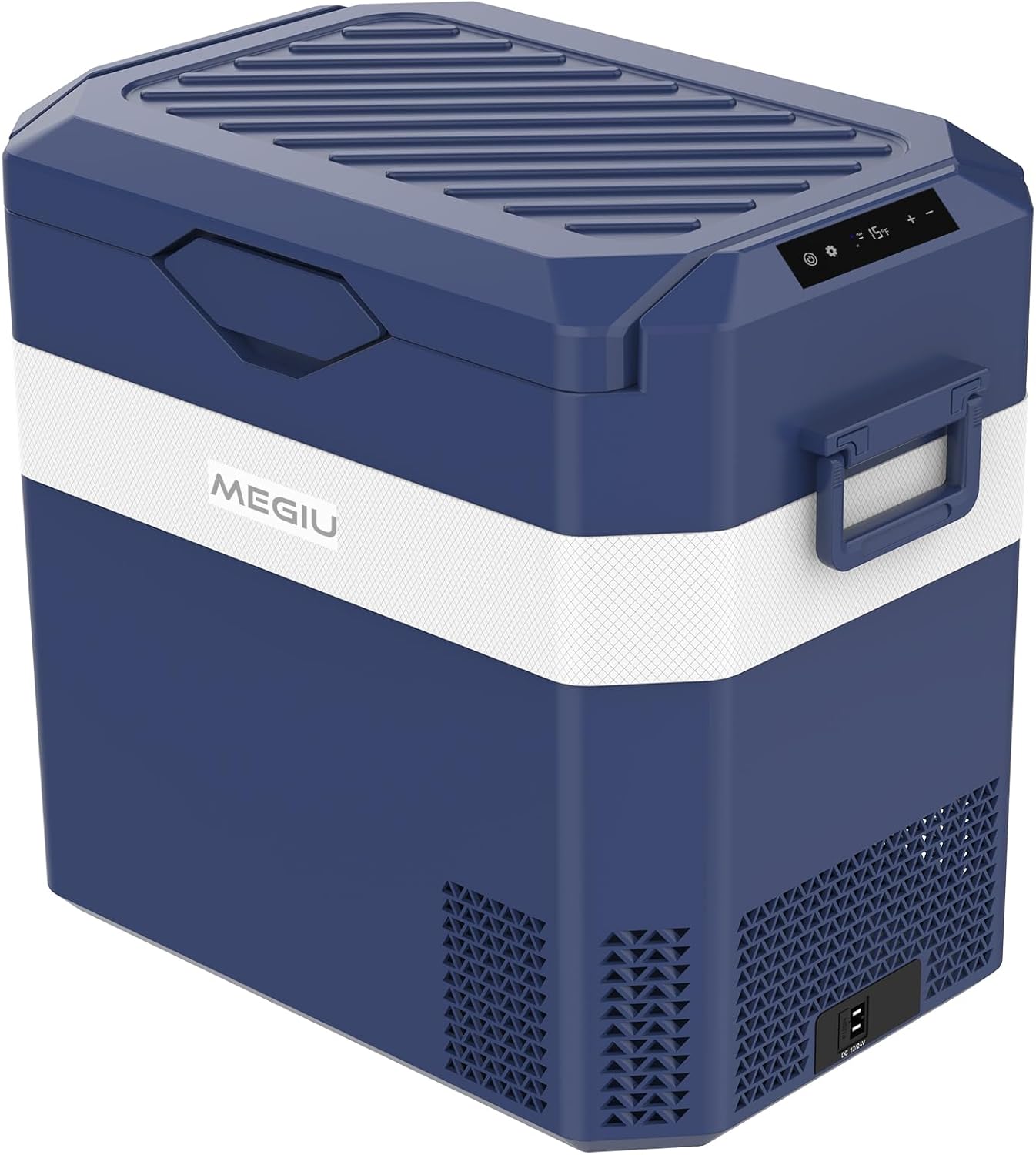 Megiu Car Fridge Portable 12V Refrigerator 40 Quart 12 Volt Freezer Compressor Cooler 12V/24V DC 110～240 V AC for Truck Van RV Camper SUV and Home Use (HC-38P5s)