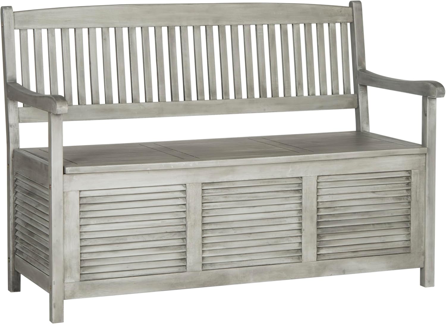 Safavieh Outdoor Collection Brisbane Grey Storage Bench