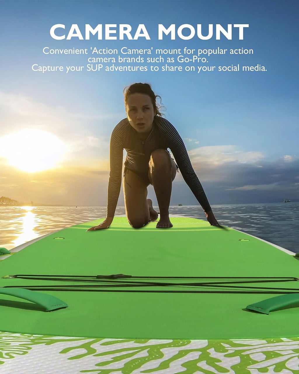 Mistral Stand Up Paddle Board, 11'6 x31''x6'' Inflatable SUP with Premium Paddleboard Accessories, Carry Bag, Dual Action Pump, Paddle, Leash, Wide Stable Design, Non-Slip Deck for Adults & Youth