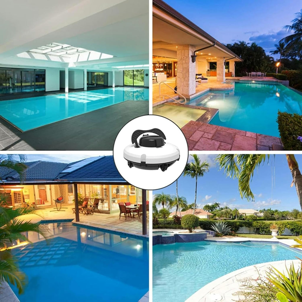 Electric Pool Cleaning Robot,Pool Vacuum Lasts 120 Mins, Self-Parking,Robotic Pool Cleaner Support Self-Parking for above Ground/Inground Pool 860 Sq.Ft