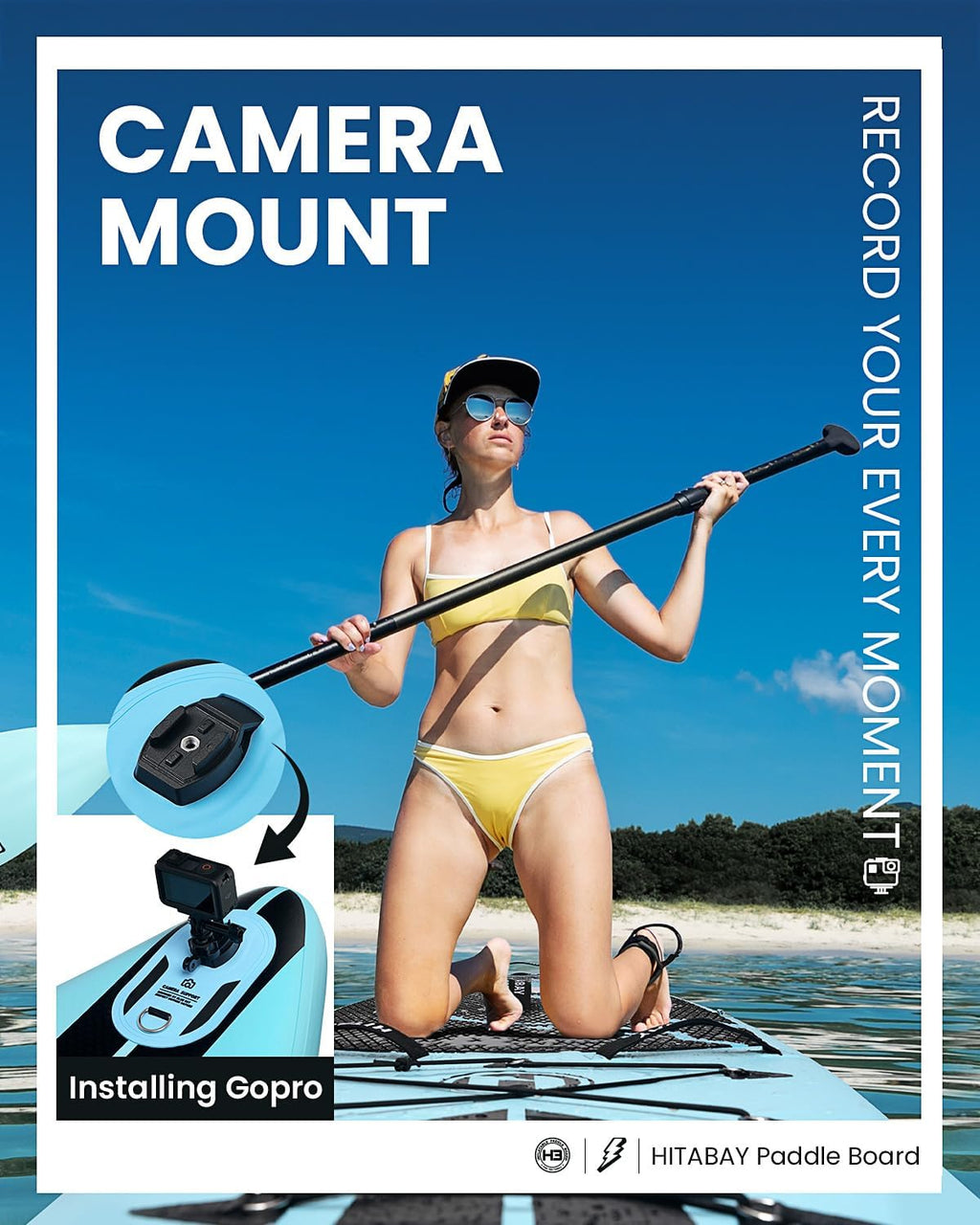 Inflatable Stand Up Paddle Board with Premium SUP Accessories & Camera Mount, Inflatable Ultra-Light (17.3lbs) Paddle Board for Adults & Youth of All Skill Levels, 11' Inflatable SUP Board