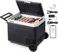 VEVOR 12 Volt Car Refrigerator, 63.4QT/60L Car Fridge, Portable Electric Cooler with Wheels and Handle, -4℉~68℉, 12/24V DC and 100-240V AC Compressor Freezer for Outdoor, Camping, Travel, RV