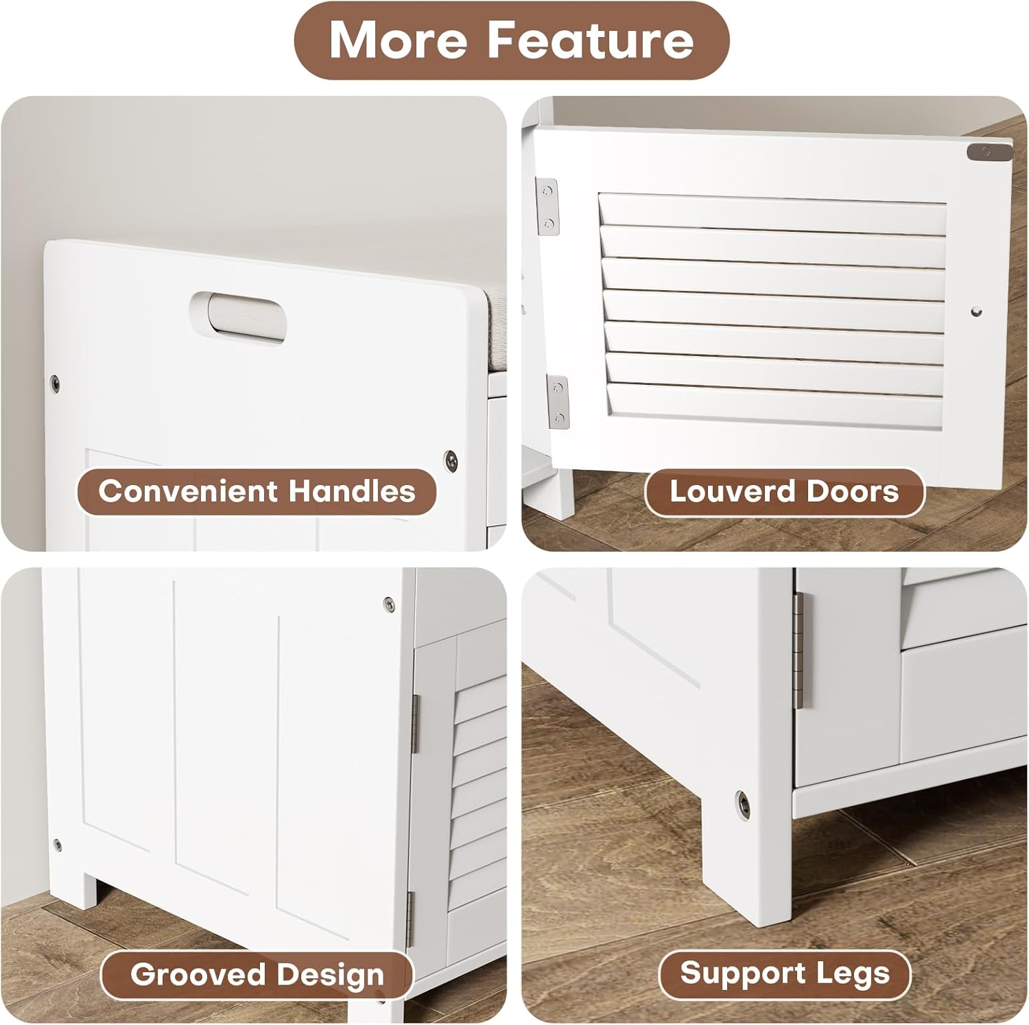 WARMHONIU Shoe Storage Bench with Lift Top Storage, Entryway Bench with Cushioned Seat, Adjustable Shelf, 2 Tier Shoe Rack with Doors for Entryway, Bedroom, Hallway, Mudroom, White