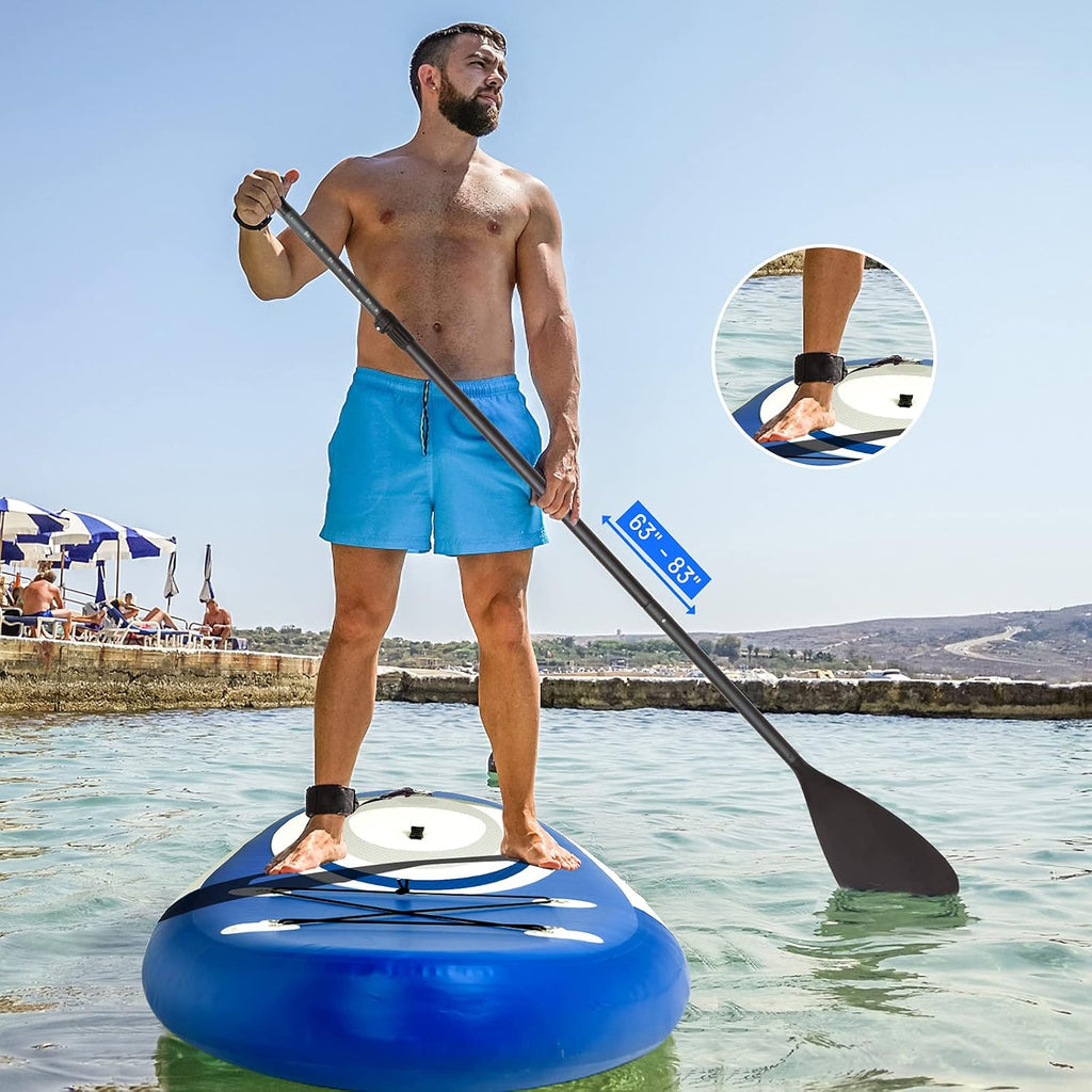 Goplus Inflatable Stand up Paddle Board, 10'/10.5'/11' SUP 6' Thick with Premium Accessories, Adjustable Aluminum Paddle, Leash, Carry Bag, Hand Pump, Removable Fin, ISUP for Adults