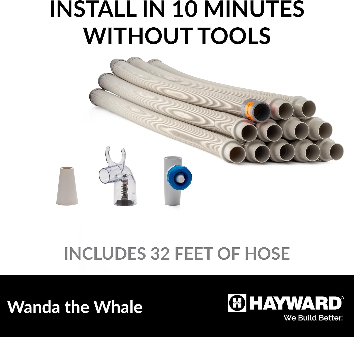 Hayward W3900 Wanda the Whale Above-Ground Suction Pool Cleaner for Any Size Pool, Automatic Pool Vacuum Cleaner