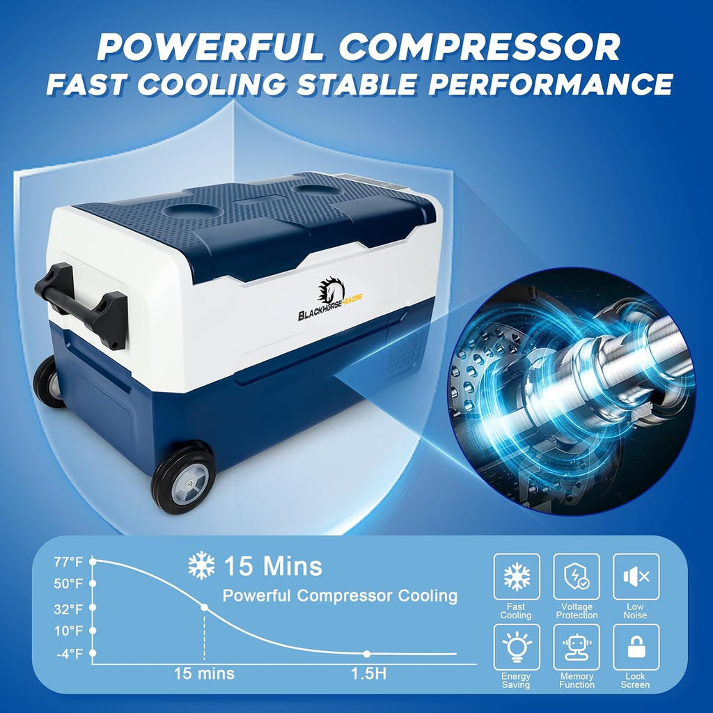 12 Volt Car Refrigerator, 37 Quart(35L) Portable Freezer Car Fridge Large Zone WIFI APP Control, -4℉-68℉ Electric Compressor Cooler 12/24V DC and 100-240V for Outdoor, Camping, Travel, RV, Truck, Home