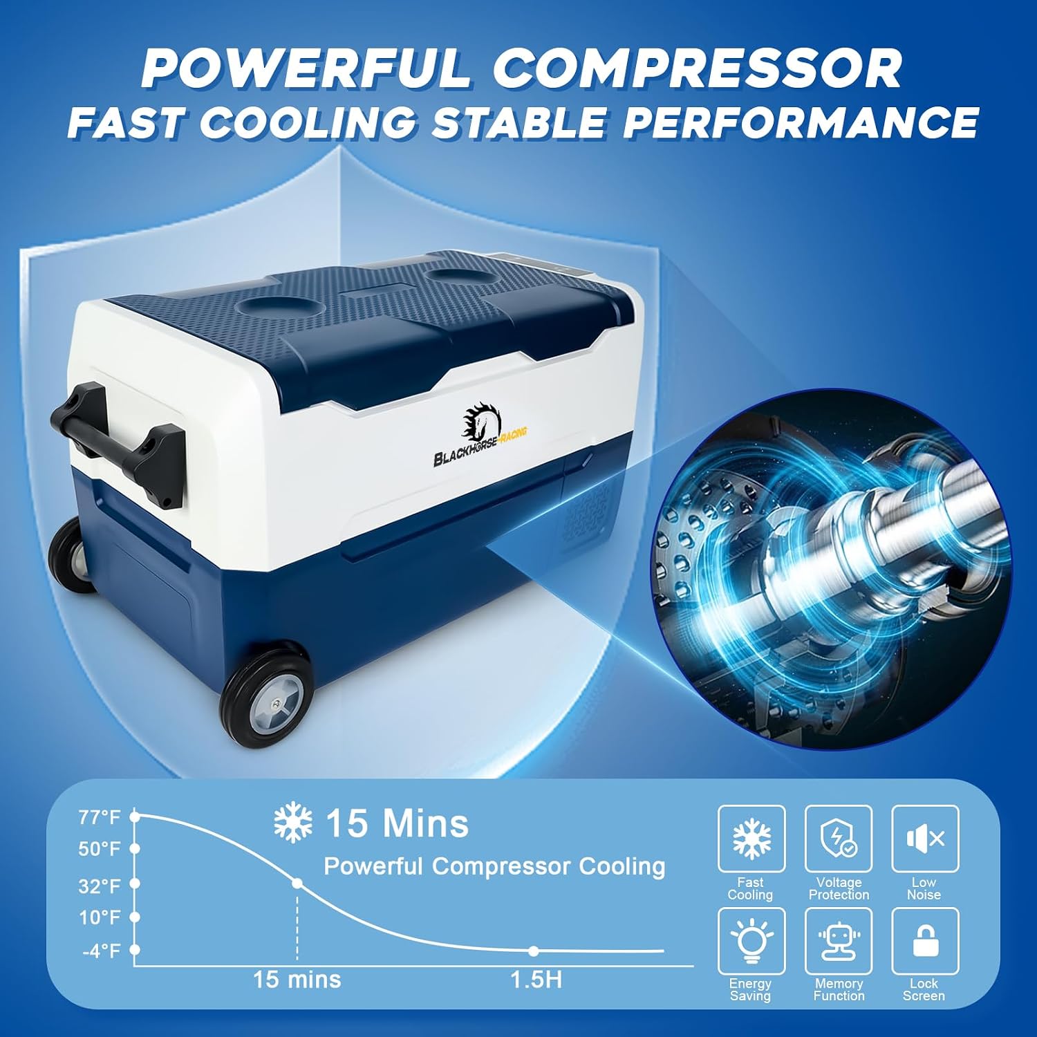 12 Volt Car Refrigerator, 37 Quart(35L) Portable Freezer Car Fridge Large Zone WIFI APP Control, -4℉-68℉ Electric Compressor Cooler 12/24V DC and 100-240V for Outdoor, Camping, Travel, RV, Truck, Home