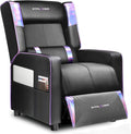GTPLAYER Gaming Recliner Chair for Living Room Racing Style Single PU Leather Gaming Sofa for Adults Modern Game Recliners Ergonomic Comfortable Home Theater Seating, Purple