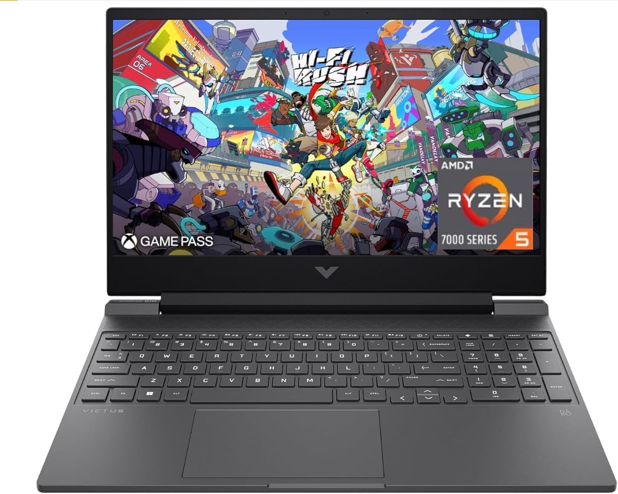 HP Victus 15.6' 144Hz FHD Gaming Laptop,AMD Ryzen 5 7535HS,64GB DDR5 RAM,2TB SSD,AMD Radeon RX 6550M,Beats RTX 2050,Backlit Keyboard,Windows11 Pro, Mica Silver
